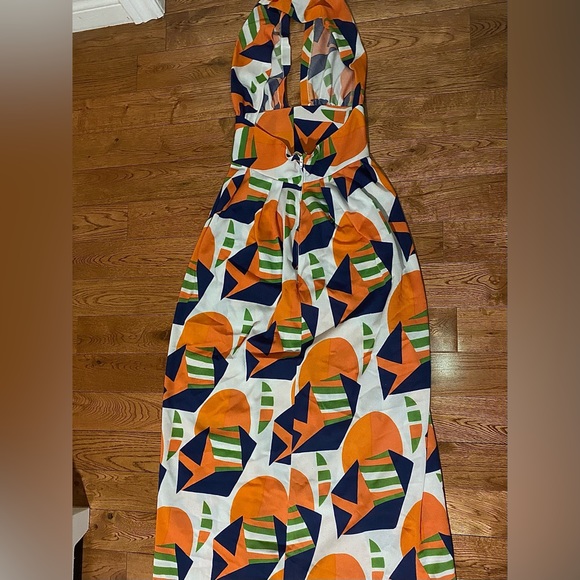 Vintage 70s long halter style dress - Picture 4 of 6